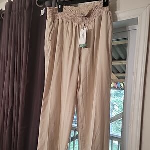 New Calvin Klein Lw Tencel Elastic Waist Pants From Revolve Xl $80 nwt